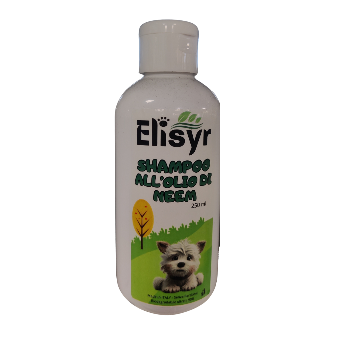 Shampoo per cani all'Olio di Neem - Made in Italy - 250 ml - Elisyr