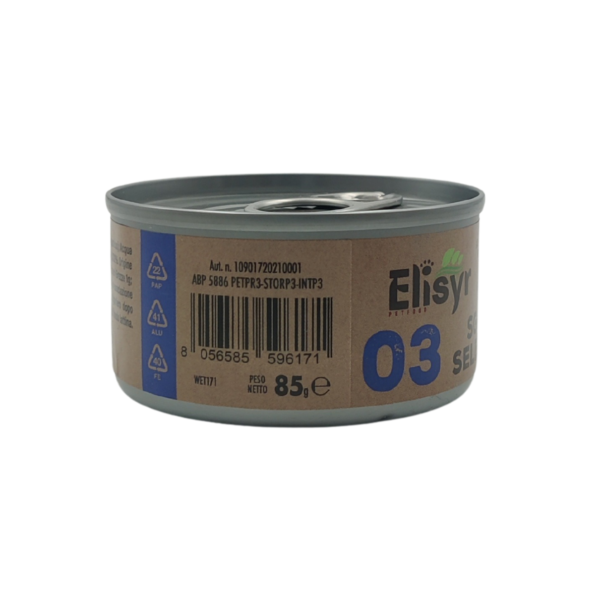 Elisyr - Alimento umido complementare per gatti adulti - Sgombro Selezionato - 85 gr
