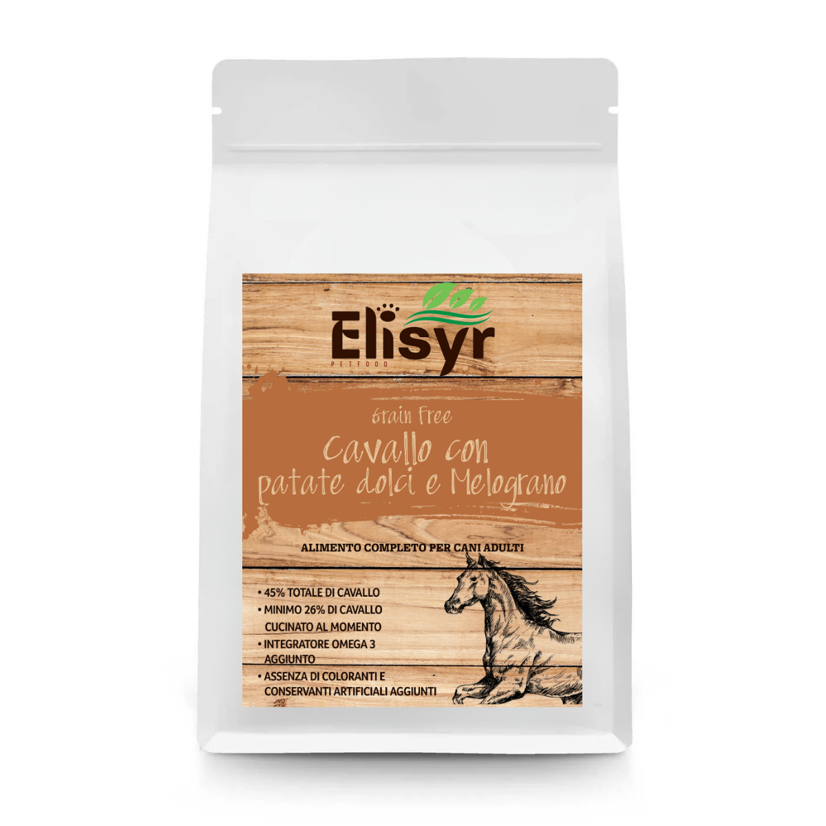 Cavallo con patate dolci e melograno - Elisyr Grain Free