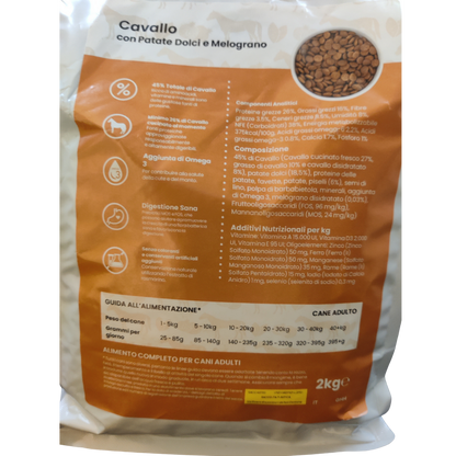 Cavallo con patate dolci e melograno - Elisyr Grain Free