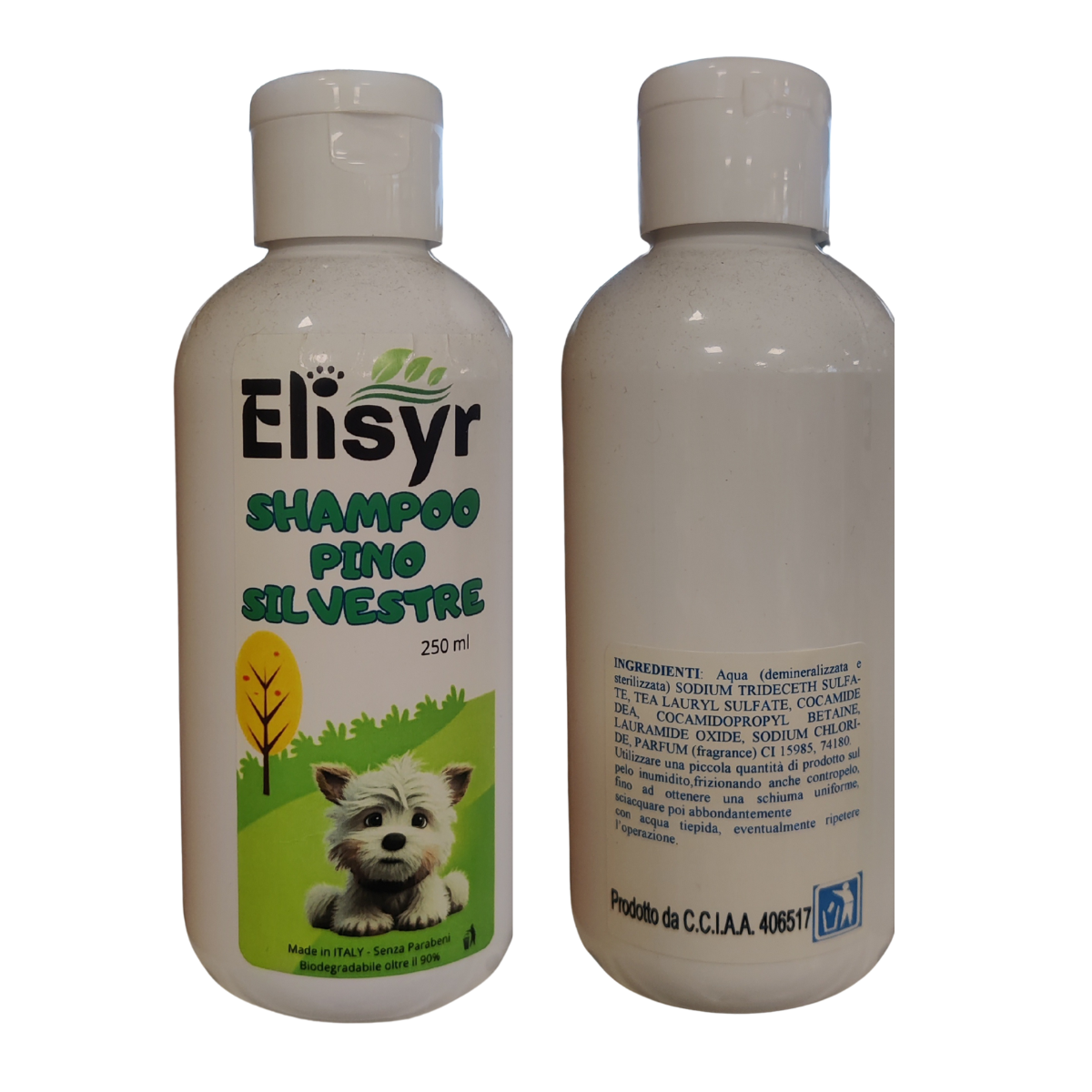 Shampoo per cani al Pino Silvestre - Made in Italy - 250 ml - Elisyr