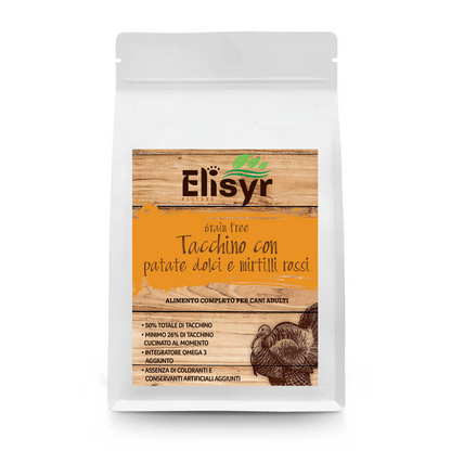 Tacchino con patate dolci e mirtilli rossi - Elisyr Grain Free