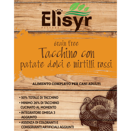 Tacchino con patate dolci e mirtilli rossi - Elisyr Grain Free