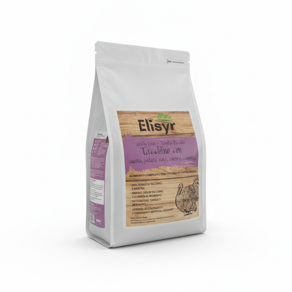 Elisyr - Puppy Grain free mini Tacchino con anatra patate dolci aneto e camomilla