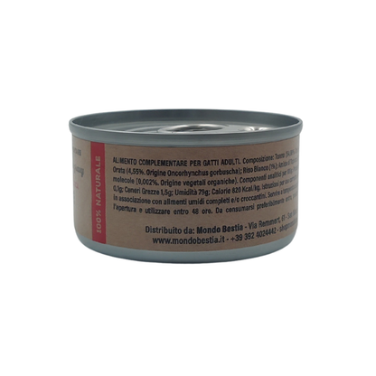 Elisyr - Alimento umido complementare per gatti adulti - Tonno e Orata - 85 gr