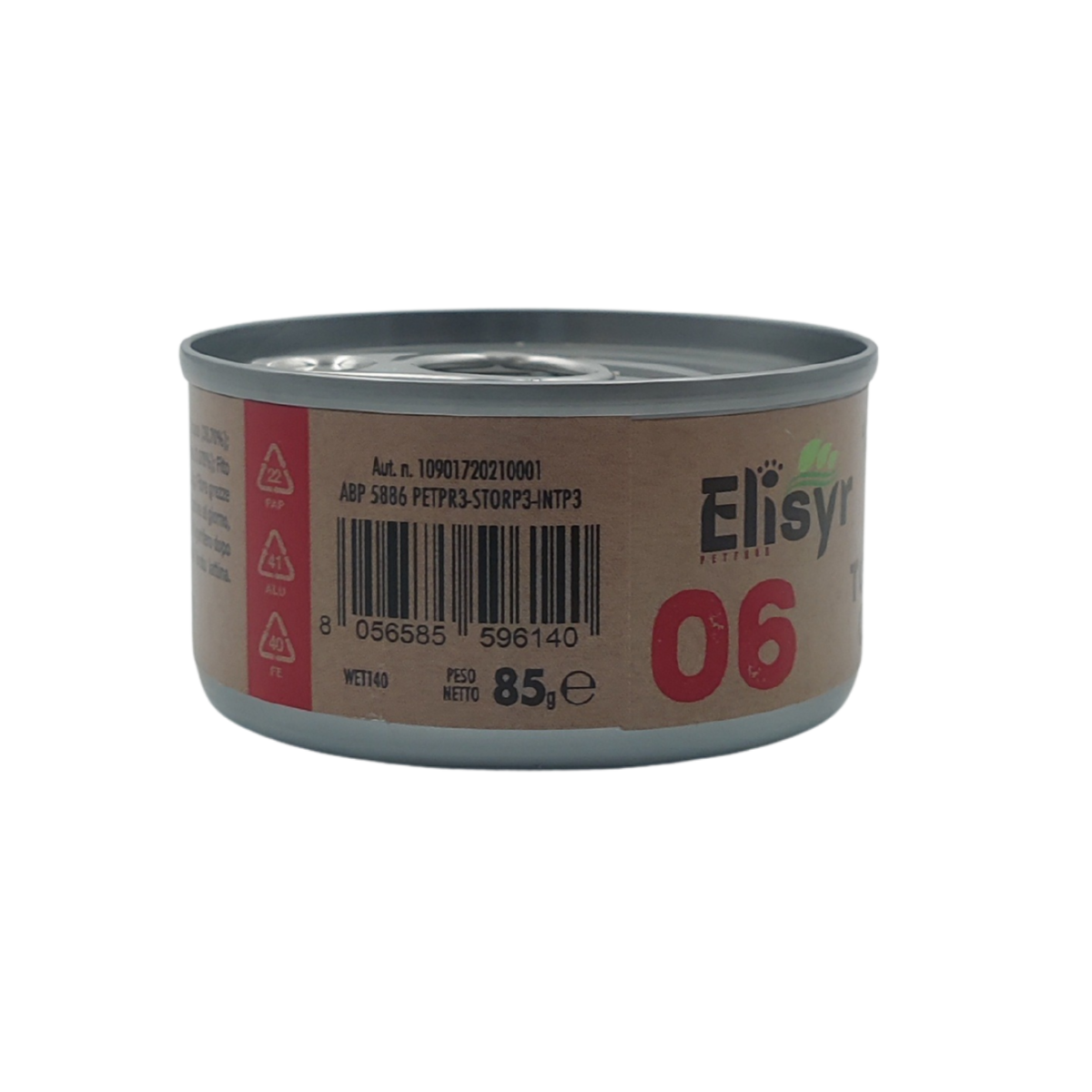 Elisyr - Alimento umido complementare per gatti adulti - Tonno e Orata - 85 gr
