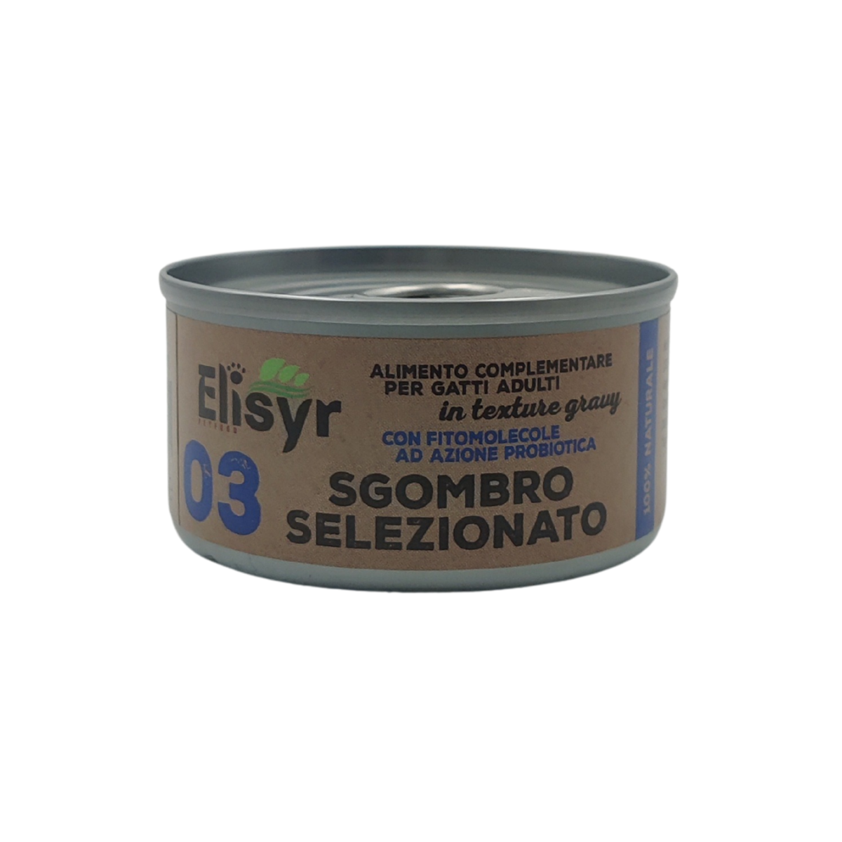 Elisyr - Alimento umido complementare per gatti adulti - Sgombro Selezionato - 85 gr