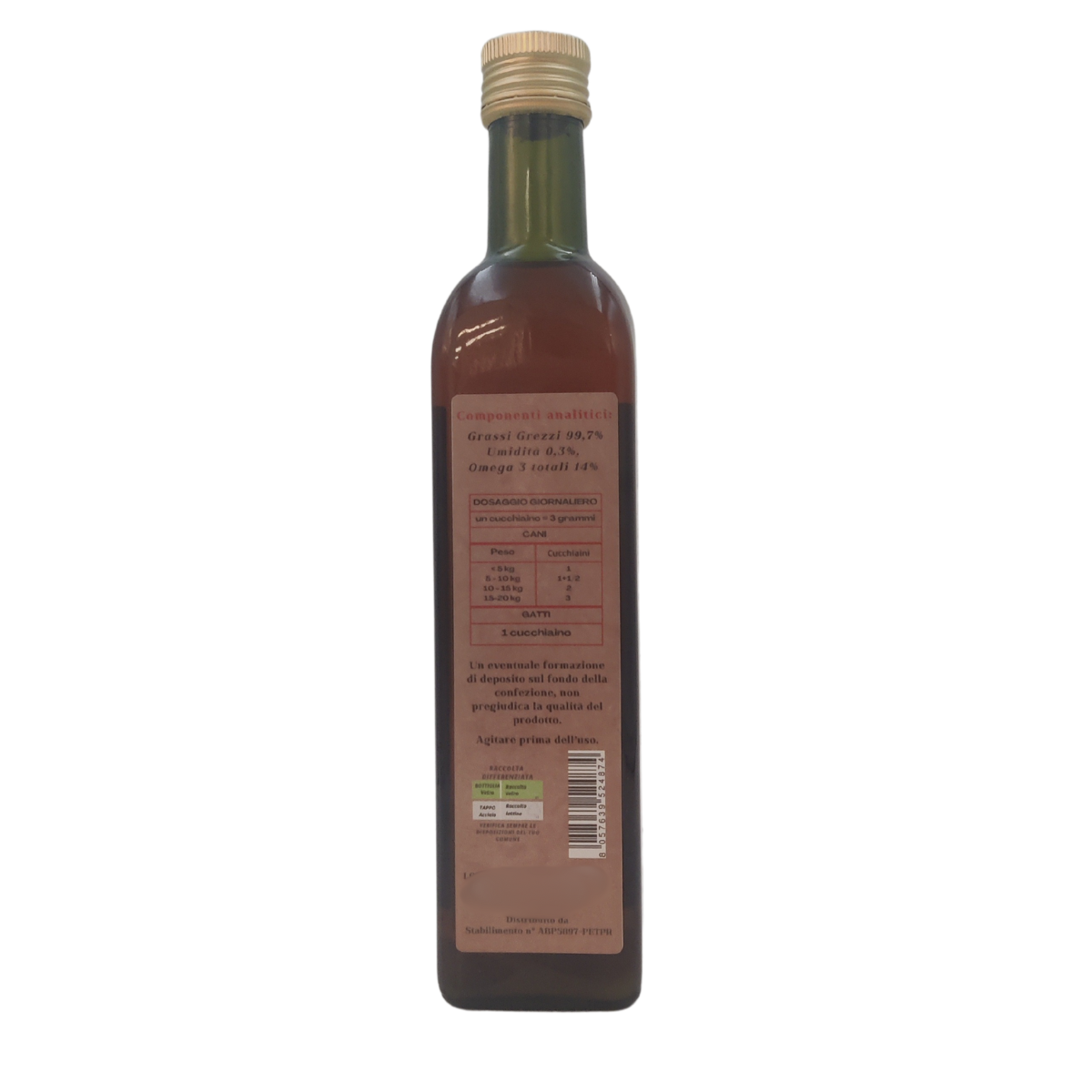 Olio di Salmone - Alimento semplice per cani e gatti - Elisyr