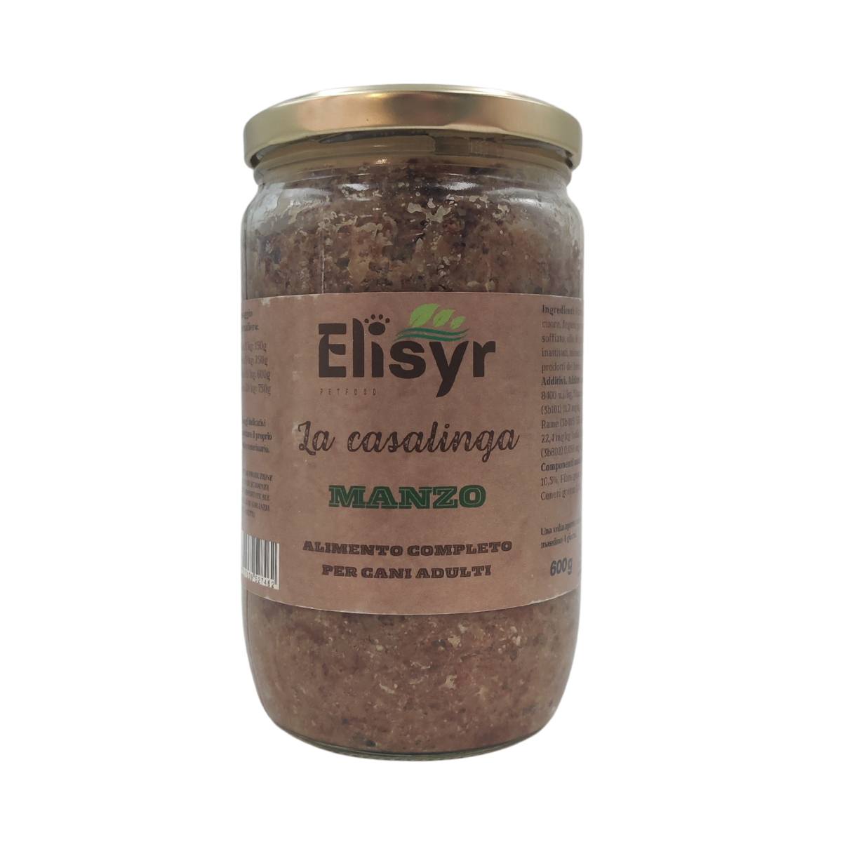 Manzo - Alimento completo per Cani Adulti - Elisyr La Casalinga