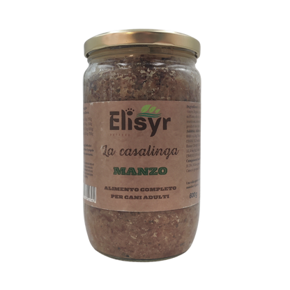 Manzo - Alimento completo per Cani Adulti - Elisyr La Casalinga