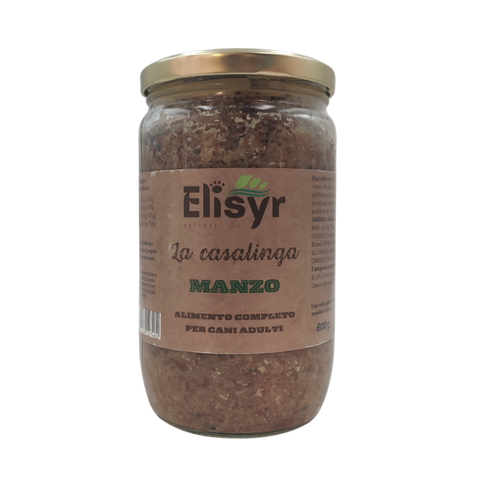 Manzo - Alimento completo per Cani Adulti - Elisyr La Casalinga