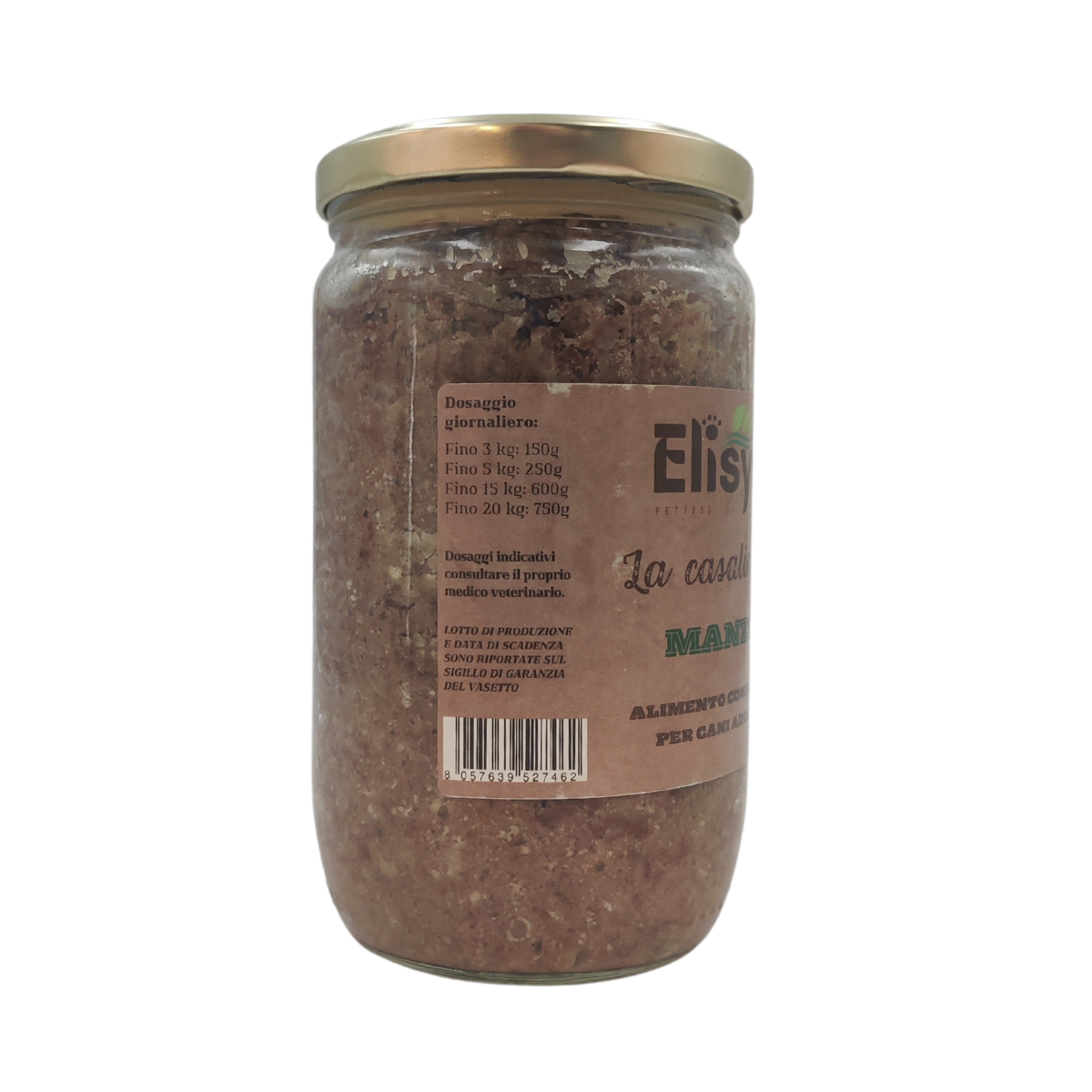 Manzo - Alimento completo per Cani Adulti - Elisyr La Casalinga
